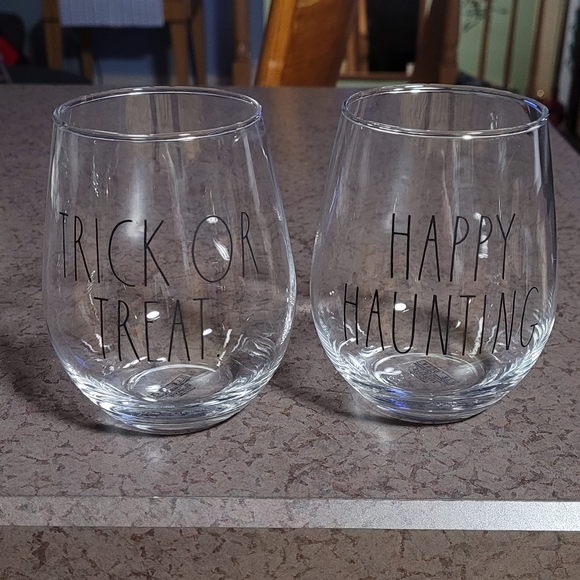 Rae Dunn Halloween Wine Glasses - Picture 1 of 1